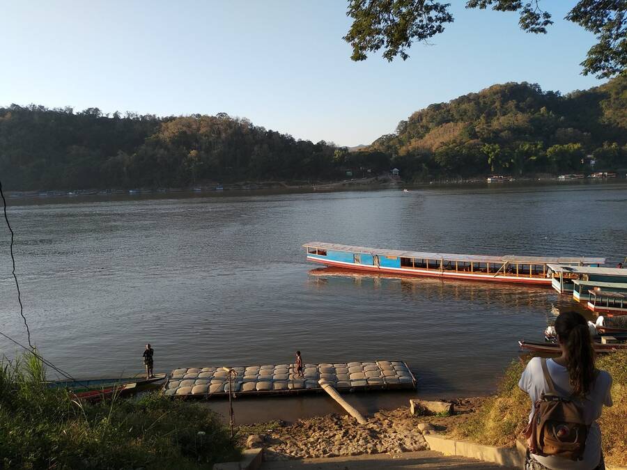 Za 5000KIP na druhý břeh Mekongu.