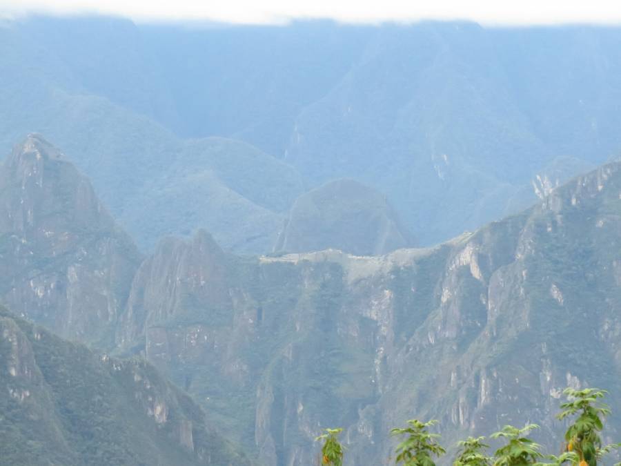 Večerní a bohužel jediný výhled na Machu Picchu.